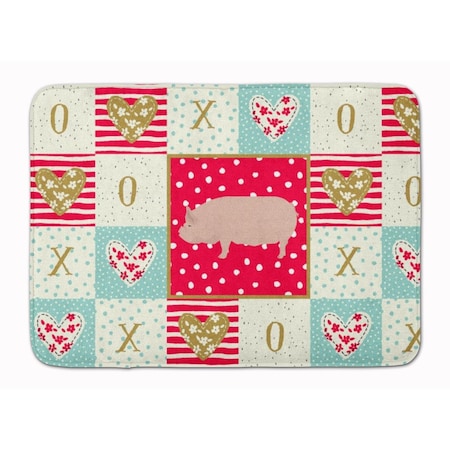 Carolines Treasures 19 x 27 in. Welsh Pig Love Machine Washable Memory Foam Mat CK5364RUG